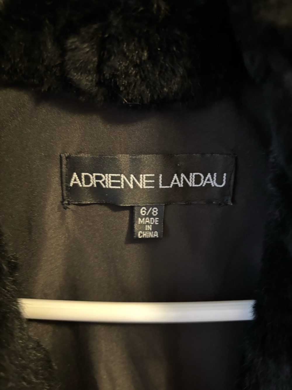 Adrienne Landau Black Rabbit Fur Coat for Kids - Picture 5 of 7